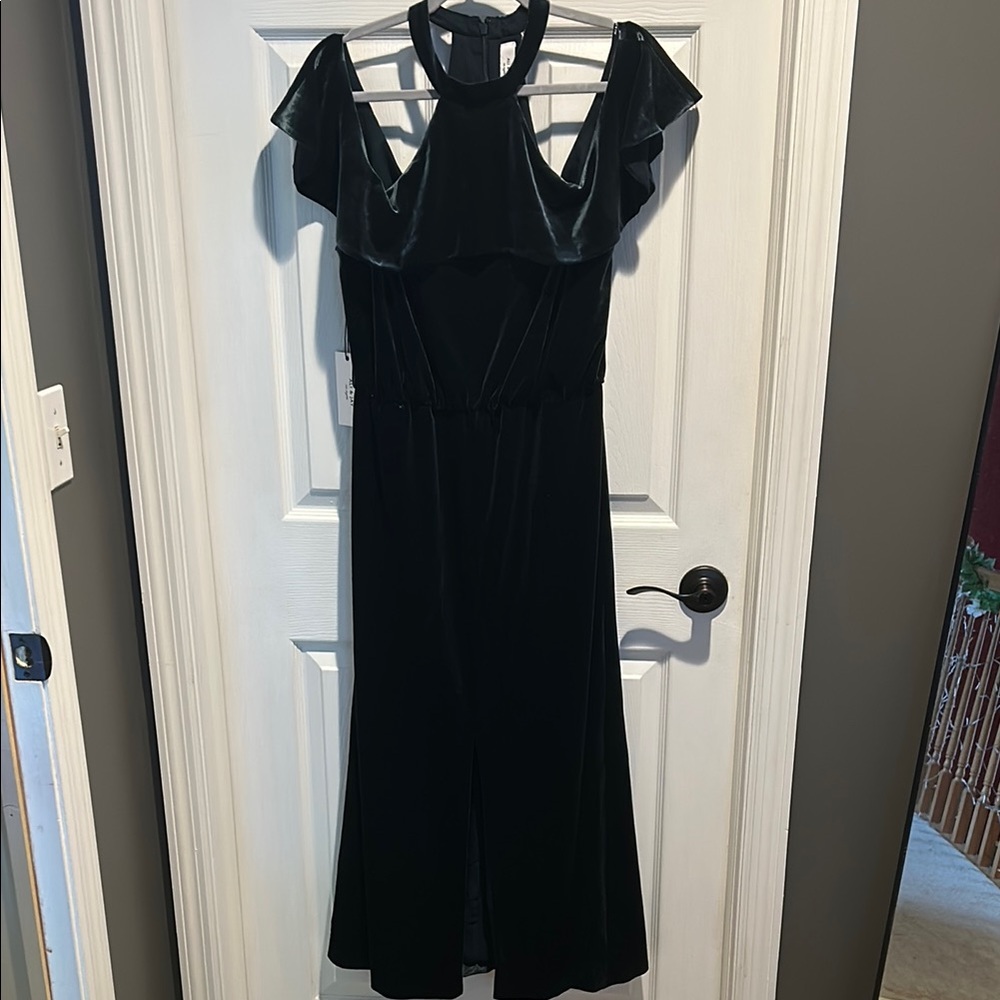 NWT Ali & Jay green Velvet Dress